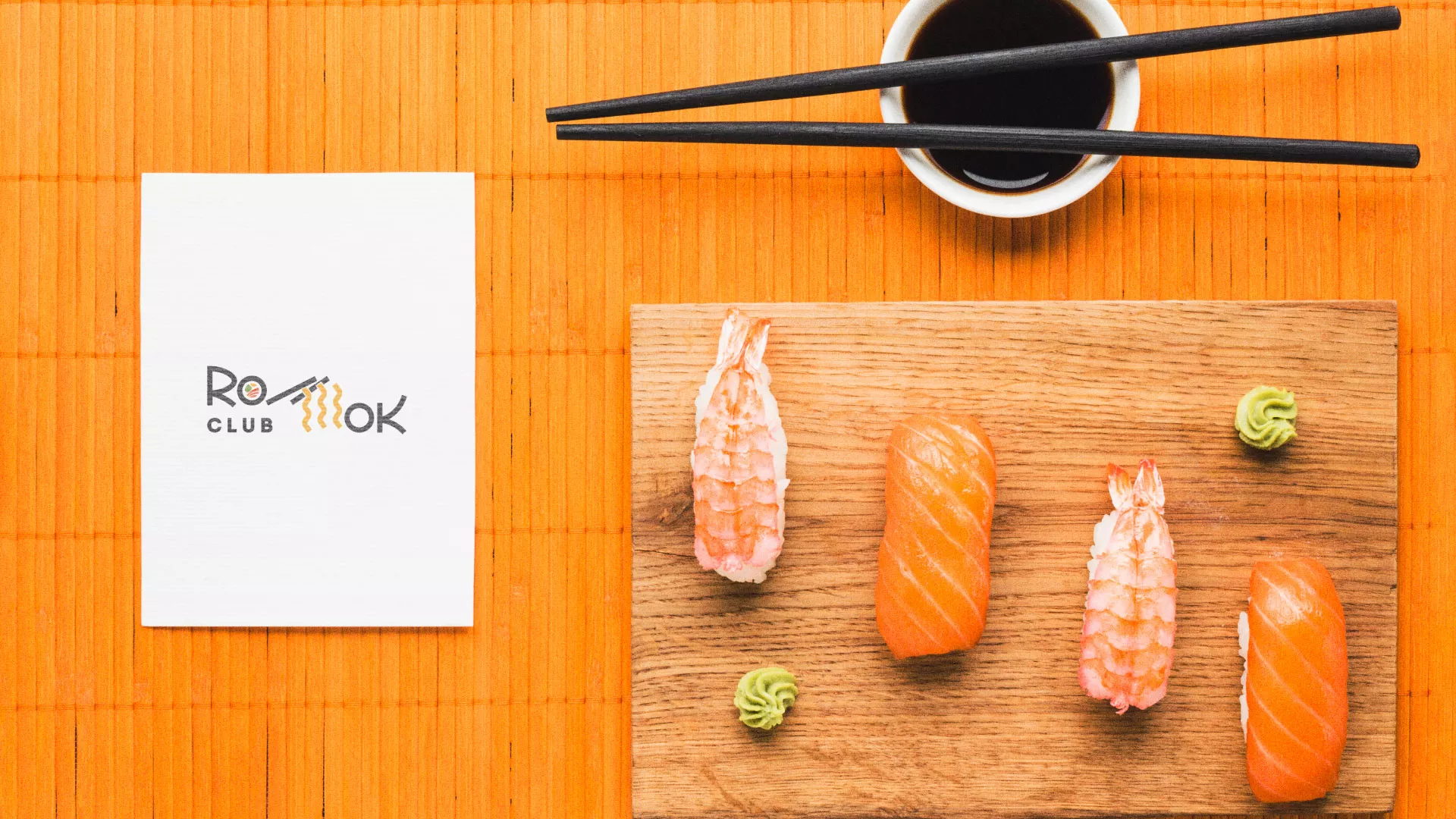 Создание логотипа суши-бара «Roll Wok Club» в Алексине