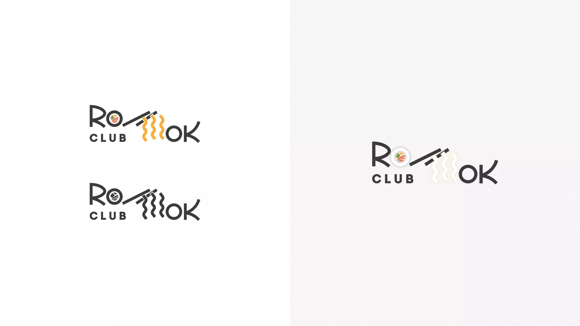 Создание логотипа суши-бара «Roll Wok Club» в Алексине