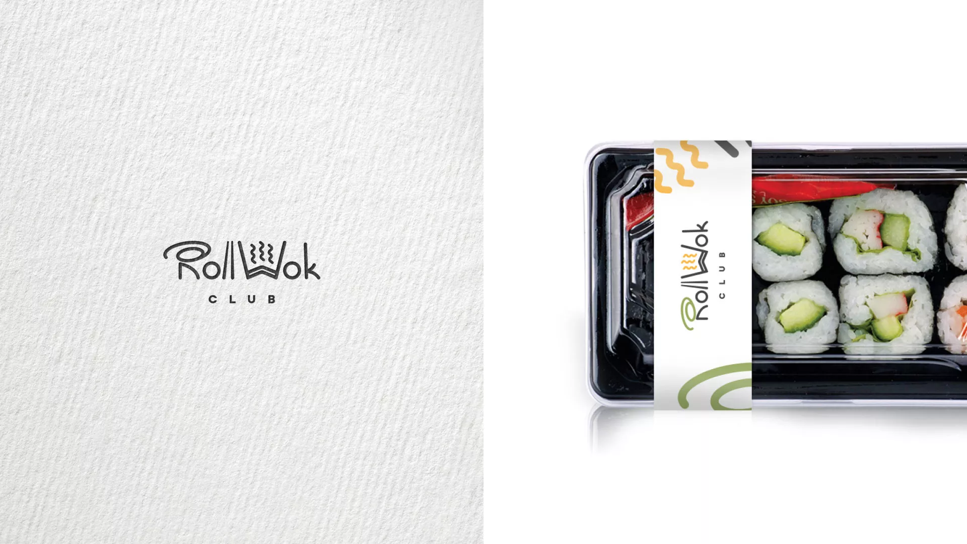 Разработка наклеек для суши-бара «Roll Wok Club» в Алексине