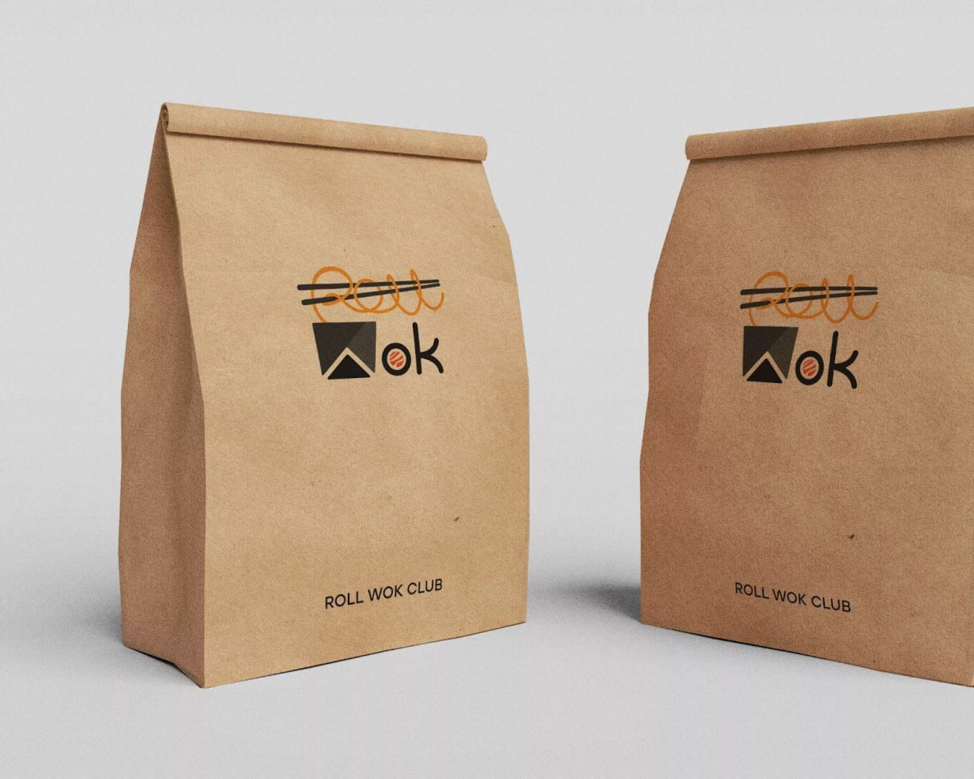 Создание дизайна упаковки суши-бара «Roll Wok Club» в Алексине